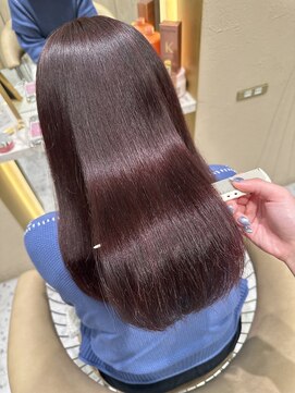 プアメリア 名古屋(Puamelia) ブリーチなし/ピンクラベンダー/ケアカラー/髪質改善