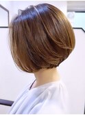 【白髪ぼかし＊30/40/50代の大人女性へ】前下がりショートボブ☆
