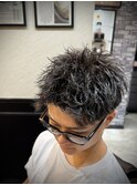 田町スパイキーショートメンズショートパーマ短髪パーマショート