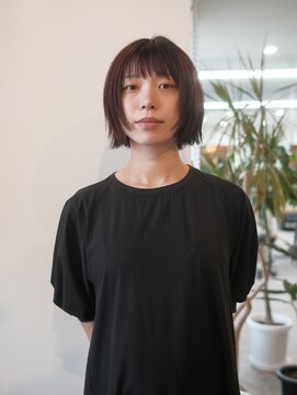 ジュール(JOULE'S) 黒髪ボブ/シースルー/ミニボブ/切りっぱなし/顔まわり