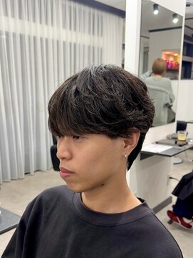 ログ(LOG) メンズショート　2way 高松シースルーフェザーパーマ