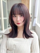 エイミーバイアフロートザガーデン 浦和店(amie by afloat the garden)&nbsp;人気！顔周りの後れ毛がかわいいミディアムレイヤー【浦和】