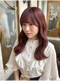 ブリーチなしダブルカラー大人ガーリーミディアムレイヤー