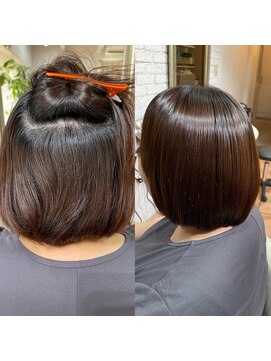 ボクノ 3号店(bokuno) ボブ髪質改善矯正Before After