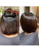 ボクノ 3号店(bokuno) ボブ髪質改善矯正Before After