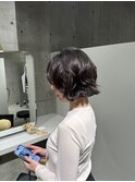 パーマ風レイヤーボブ