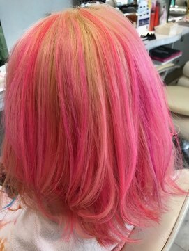 ピンクメッシュ L 髪技空間アノン Anon のヘアカタログ ホットペッパービューティー