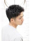 【ヨシザワ横浜】10代20代くせ毛風アップバングパーマショート