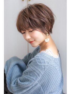 ロンド パルティール 大宮(Lond partir) 【石田勇士郎】無造作カール丸みショートグランジュネイビー