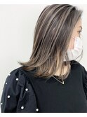バレイヤージュ×ミディアムボブ×四日市