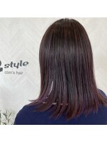 イースタイルコムズヘア 柳通り店(e-style com's hair) 外ハネロブ+エアタッチバレイヤージュ#艶感#ニュアンスカラー