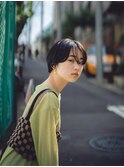 《Agu hair》黒髪マッシュショート　ハンサムショート3