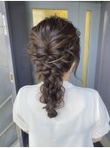 結婚式二次会ヘアセット/網みおろし/似合わせset