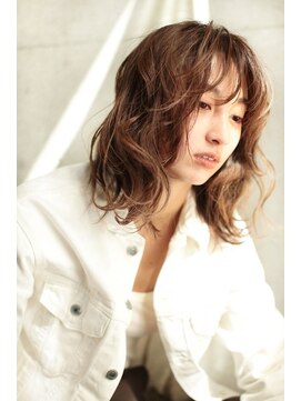 アンド(AND) 白髪ぼかし ミディアム くせ毛　パーマ　代官山　恵比寿　中目黒