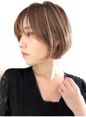 ハイライトバレイヤージュダブルカラーショートカット30代40代
