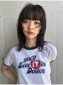 【レイヤーカット_ウルフカット_ミディアム】