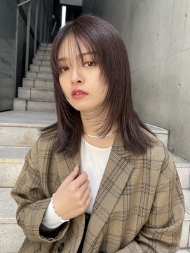 スタッド(STUD) 【STUD】ミディアムレイヤー×パープルブラウン