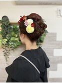 日本髪アレンジ【立川/袴/ヘアメイク/立川/立川/袴着付け】