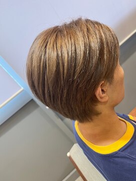 エヌアンドエー 草加店(N&A) メンズカット#4 毛流れシークレットパーマ/スーツ短髪ハイライト