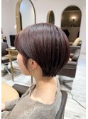 小顔ナチュラルショート20代30代40代くびレイヤーショート
