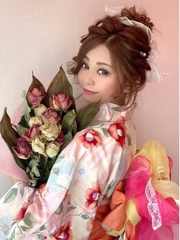 エミュウ(Emeu)の写真/【お電話にて受付中！浴衣の着付けも◎】デートやパーティー、お茶会など特別なイベント等も華やかに演出!!