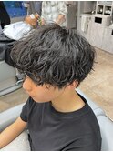 guest snap ミディアムマッシュ×ニュアンス波巻きパーマ