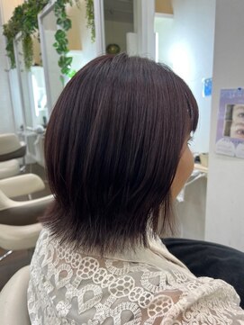 ヘアアンドビューティ ガーデン ベルモール店(HAIR AND BEAUTY GARDEN) 大人ショートボブヘアミルクティーベージュカラーグレイカラー