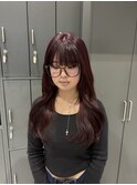 ボルドーカラー×レイヤーカット