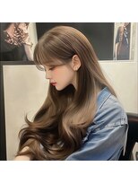 ジルバイジゼル(JILL by GiseL)&nbsp;ロング　ミルクベージュ　シースルーバング