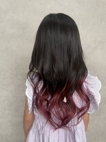 ルノン(LUNON)&nbsp;ハイライトカラーくびれヘアアプリコットオレンジ