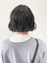 ヘアー アイス 御器所本店(HAIR ICI) レイヤーボブ切りっぱなしボブラベンダーミルクティーベージュ
