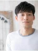 20代30代大人かっこいいブラック短髪フェザーショートp札幌月寒
