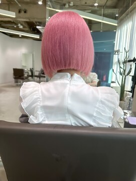 ピンクカラー/ボブ/ハイトーンカラー/ブリーチ/名古屋/栄