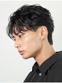 原宿メンズセンターパートニュアンスフェザーパーマルーズパーマ
