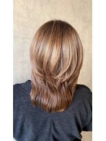 ポリマン 西新井(poliment) 艶感ベージュ×レイヤーカット/メテオ髪質改善