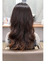 ネウィ 宮崎店(newi)&nbsp;艶ナチュラルブラウンゆるふわデジタルパーマロングヘア
