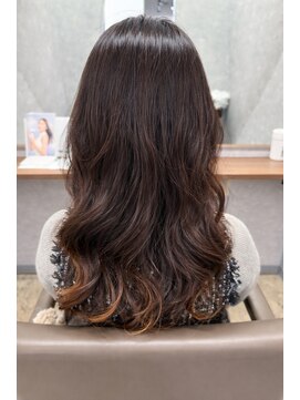 ネウィ 宮崎店(newi) 艶ナチュラルブラウンゆるふわデジタルパーマロングヘア