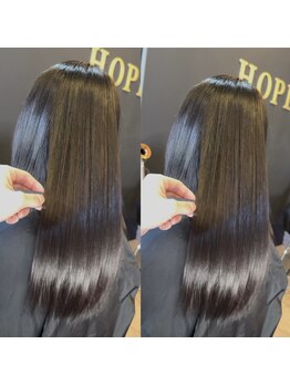 ホープ(HOPE)の写真/髪質診断から導くオーダーメイド縮毛矯正と質感設計☆髪の状態に合わせた精密なストレート施術で美髪へ