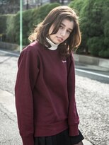 カルフール ロコ 草加西口店(Carrefour LOCO) ☆LOCO☆センターパートでルーズな無造作ミディ