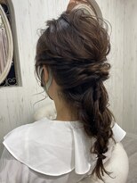 ラ ブランシュ 大宮(La Blanche)&nbsp;マロンベージュかきあげAラインボブ韓国小顔ショートグレージュ