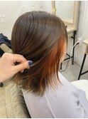 ＊ベージュ×オレンジイヤリングカラー【町田/町田駅】＊