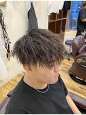 メンズツイストパーマスパイラルパーマフェード[船橋]