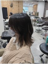 ディッシュ 五反田(dish)&nbsp;韓国風外はねボブルフ☆インナーカラー★五反田美容室