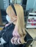 【SHION限定クーポン】カラー＋選べるシールエクステ14本　￥9300