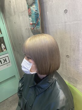 インク 渋谷(INK.) ボブ×ホワイトグレージュ