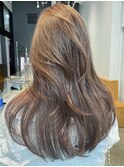 ベージュロング_チェリーブラウンフェミニンロング_ba406181