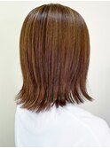 20代30代40代外ハネミディアムハイライト大人W3Dカラー立体感