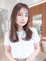 エースハバナ 渋谷(1 HAVANA)&nbsp;20代30代大人かわいい斜めバンググレージュカラー小顔前髪ボブ