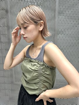 ムード カナザワ(mood kanazawa) 結べる耳掛けボブ☆外ハネハイトーン