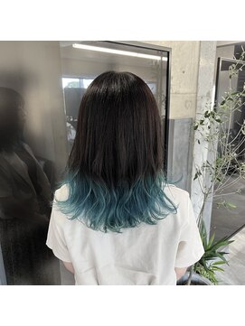 シェリール(CHERiR) 透明感ペールブルーグラデーション☆ブリーチ3回以上